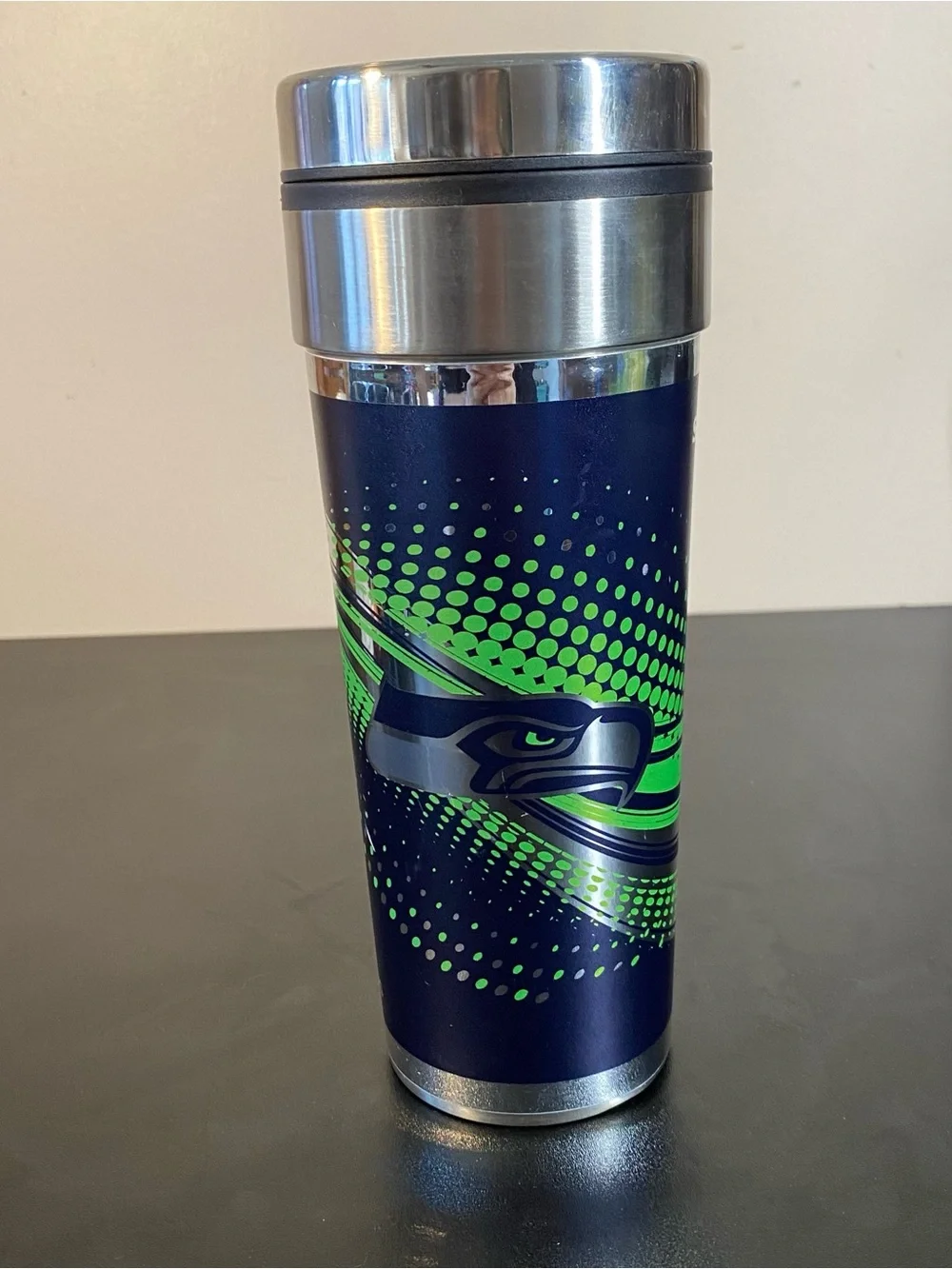 Seattle Seahawks Stainless Steel Travel Tumbler & Ceramic Mug 3 Pc Set